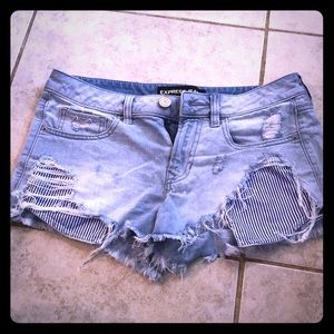 Denim shorts light blue express